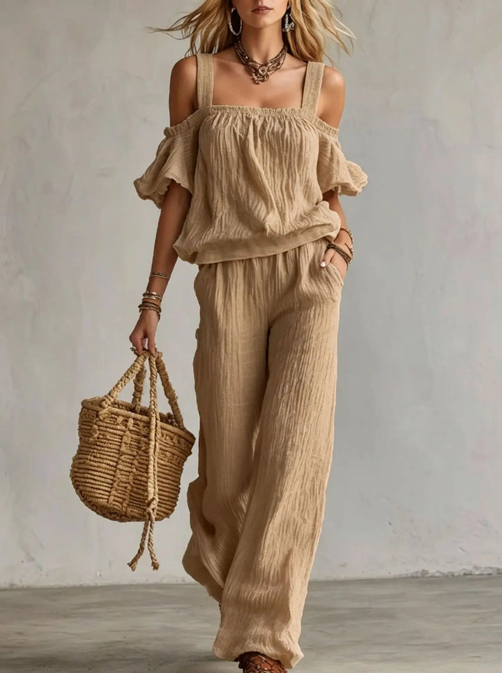 Eliana Ruffle Relaxed Trouser Set