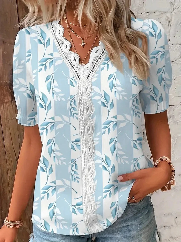 Tracey Floral V Neck Blouse