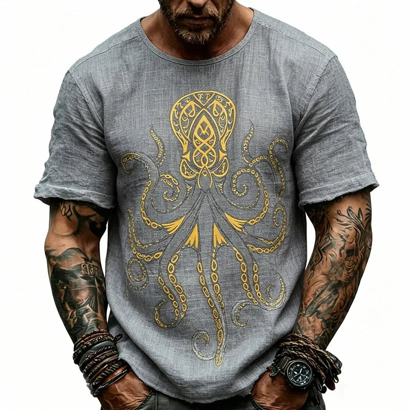 Griffin Octopus Print T Shirt