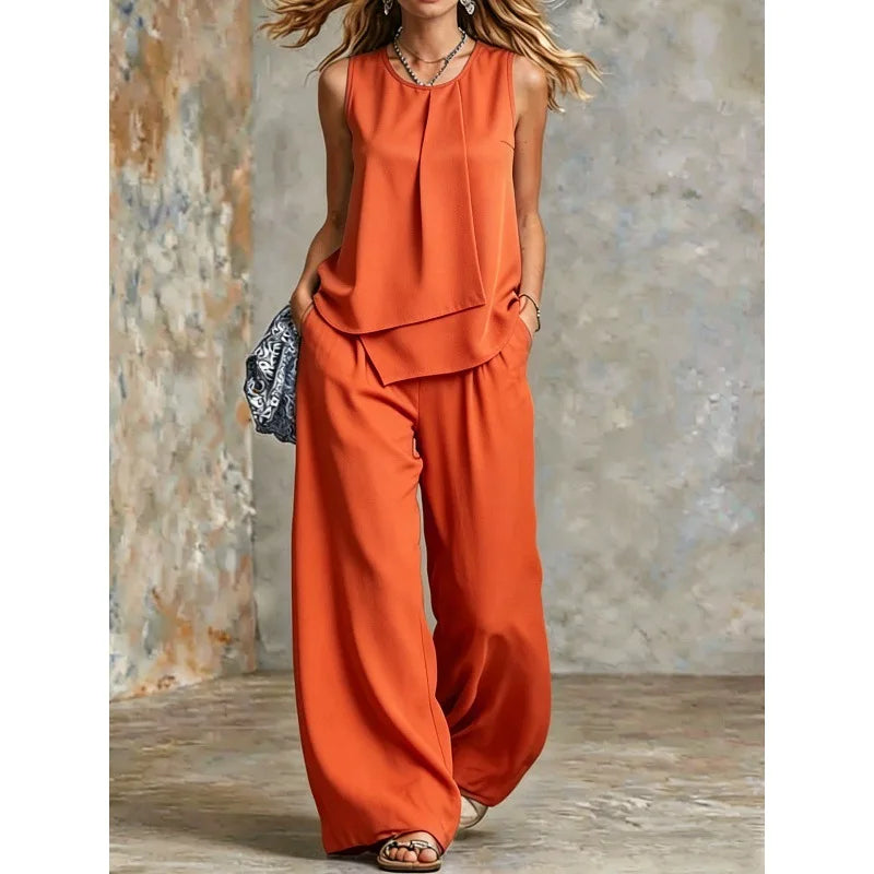 Harper Relaxed Fit Sleeveless Two Piece Set