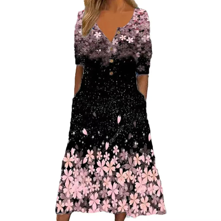 Julia Floral Print Maxi Dress