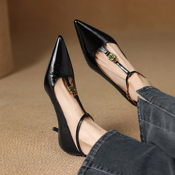 Elena Genuine Leather Heels