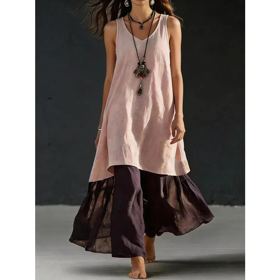 Maisie Layered Hem Maxi Dress