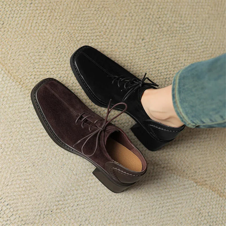 Sutton Suede Block Heel Loafers