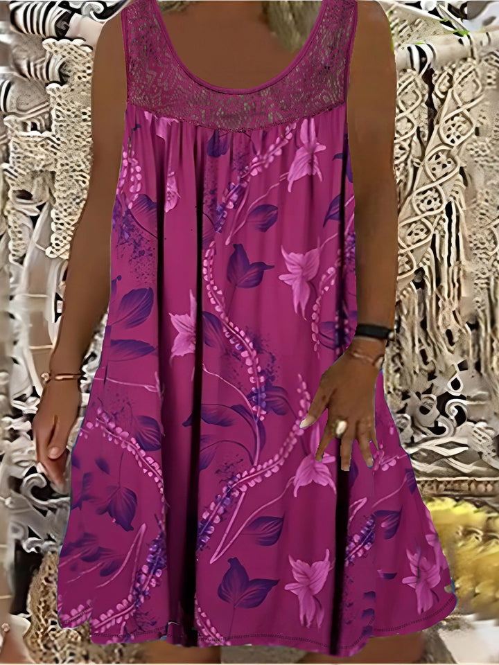 Rose Casual Floral Midi Dress