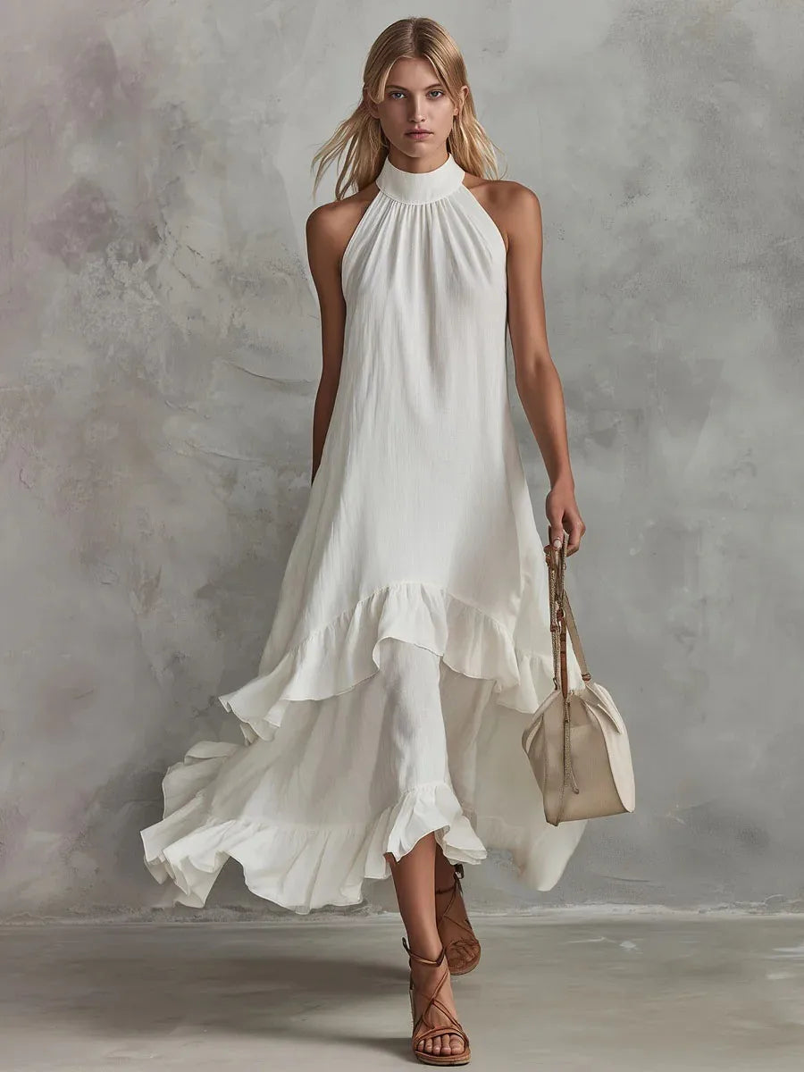 Dorothy Elegant Ruffle Wedding Guest Dress