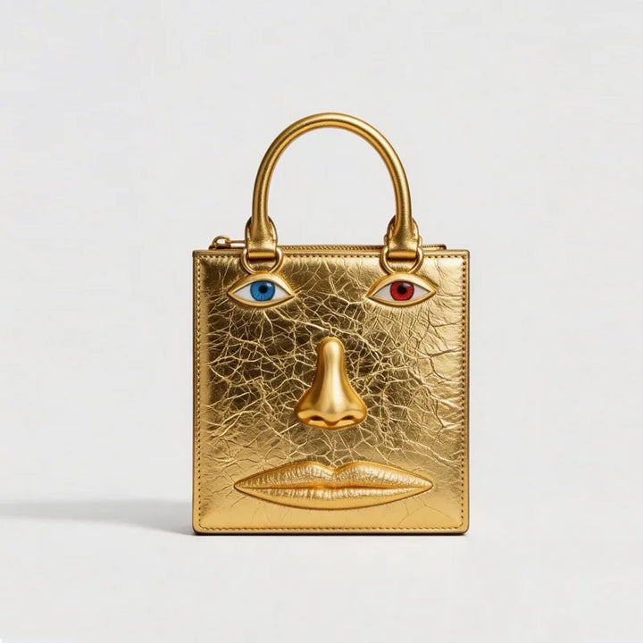 Genevieve Statement Face Top Handle Bag