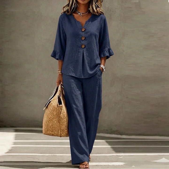 Isabelle Ruffle Sleeve Top and Pants Set