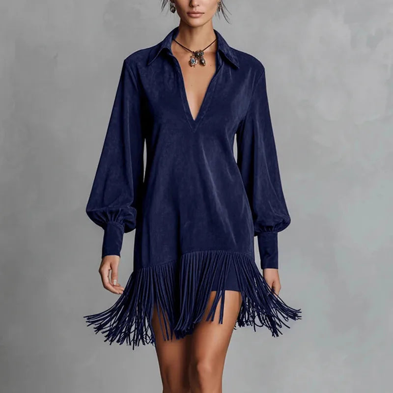 Roxanne Relaxed Fit Tassel Dress