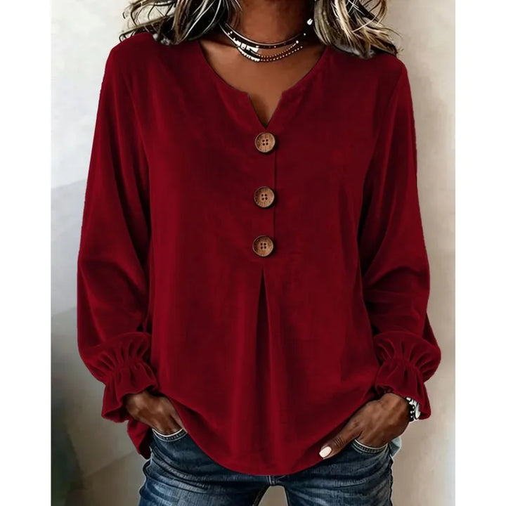 Ophelia Button Neck Blouse