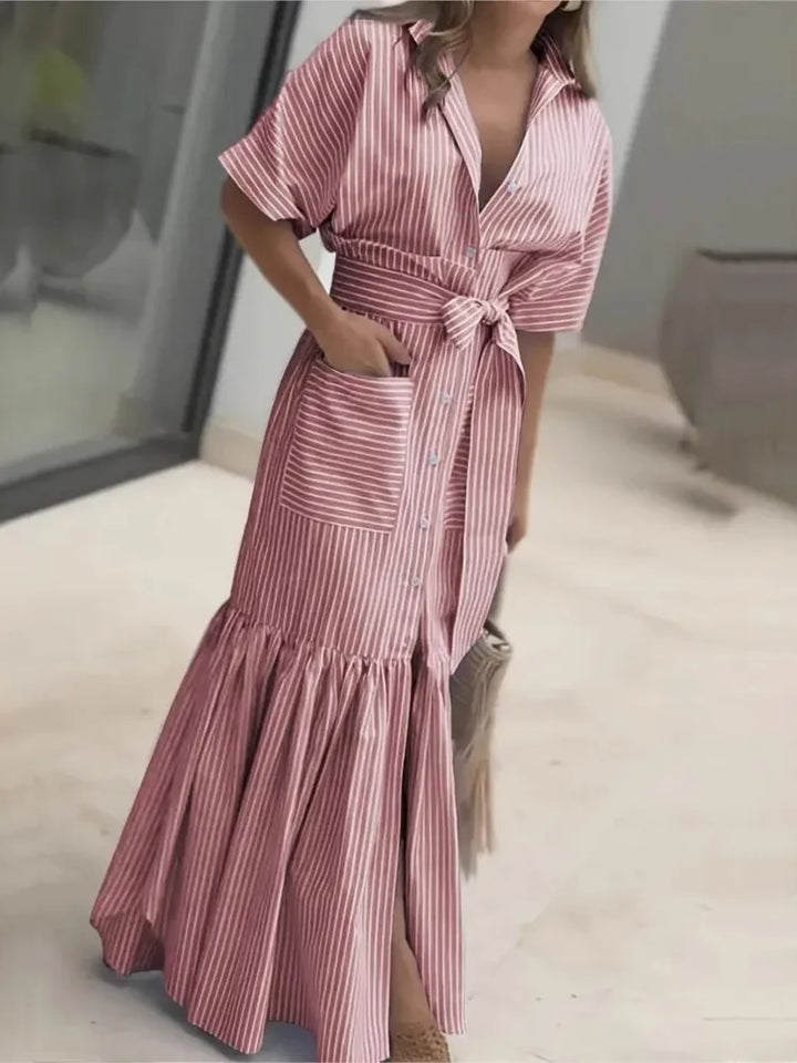 Madison Striped Pocket Maxi Dress
