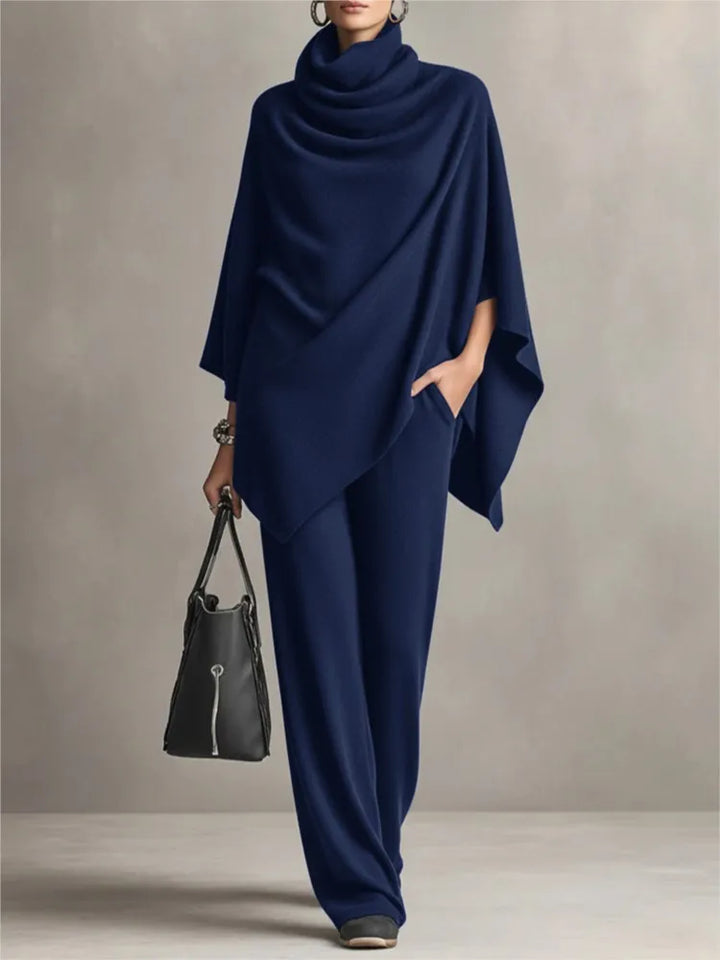 Marcelle Draped Cozy Poncho Set