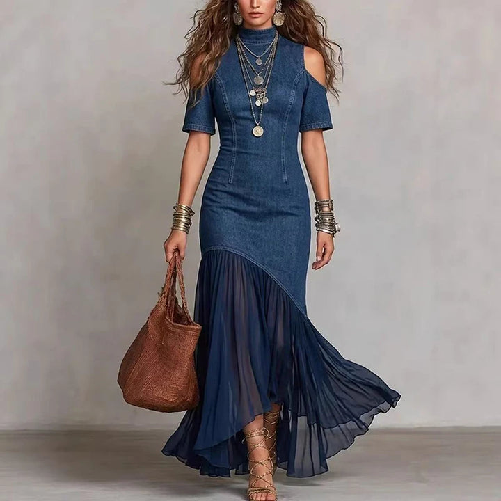 Isadora Cold Shoulder Denim Dress