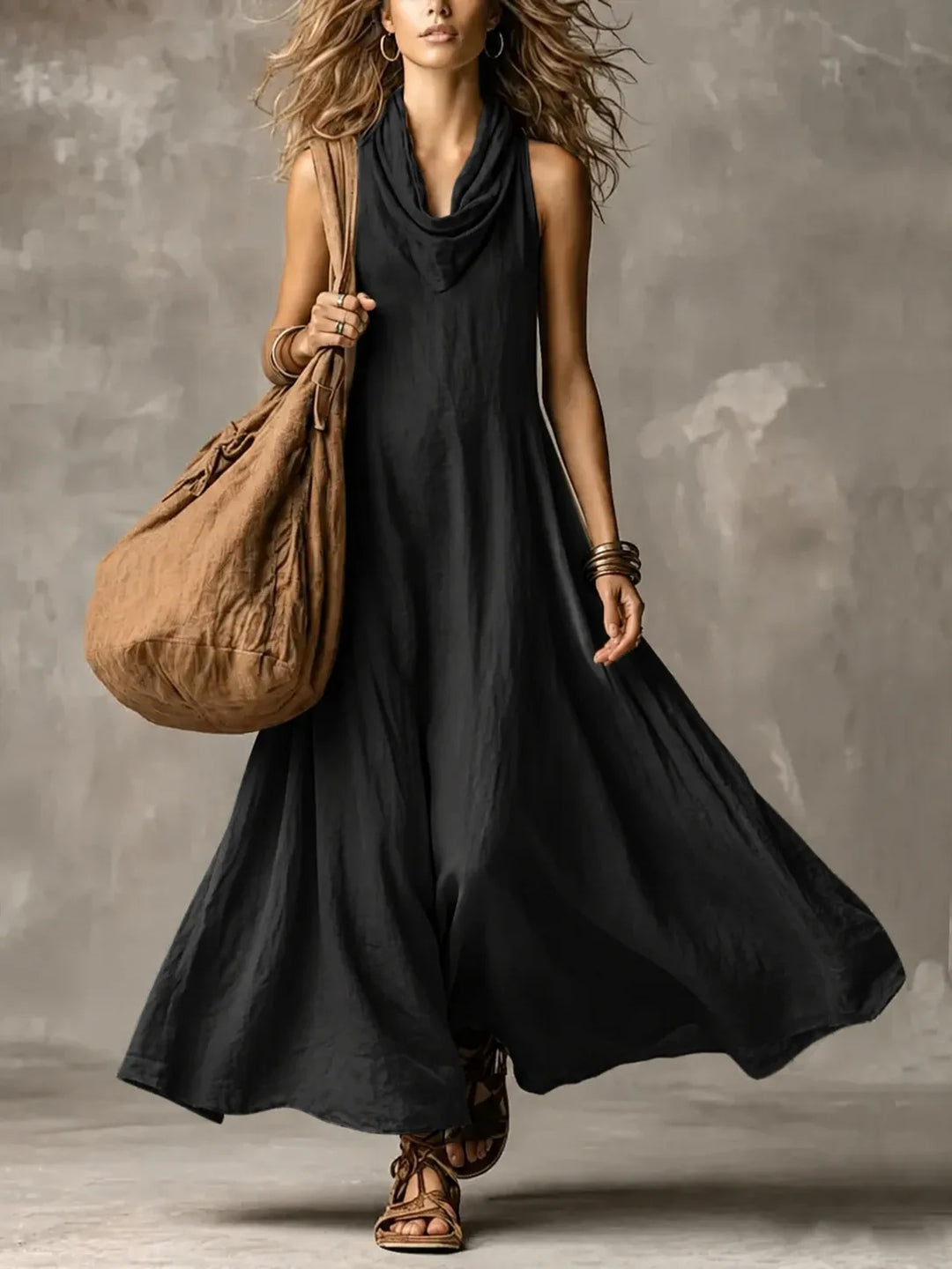 Isadora Cowl Neck Maxi Dress