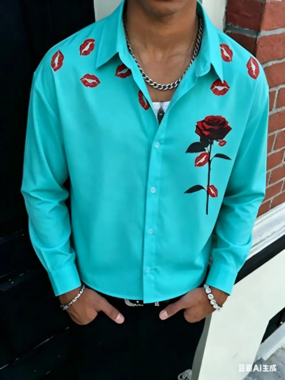 Hudson Graphic Button Front Shirt