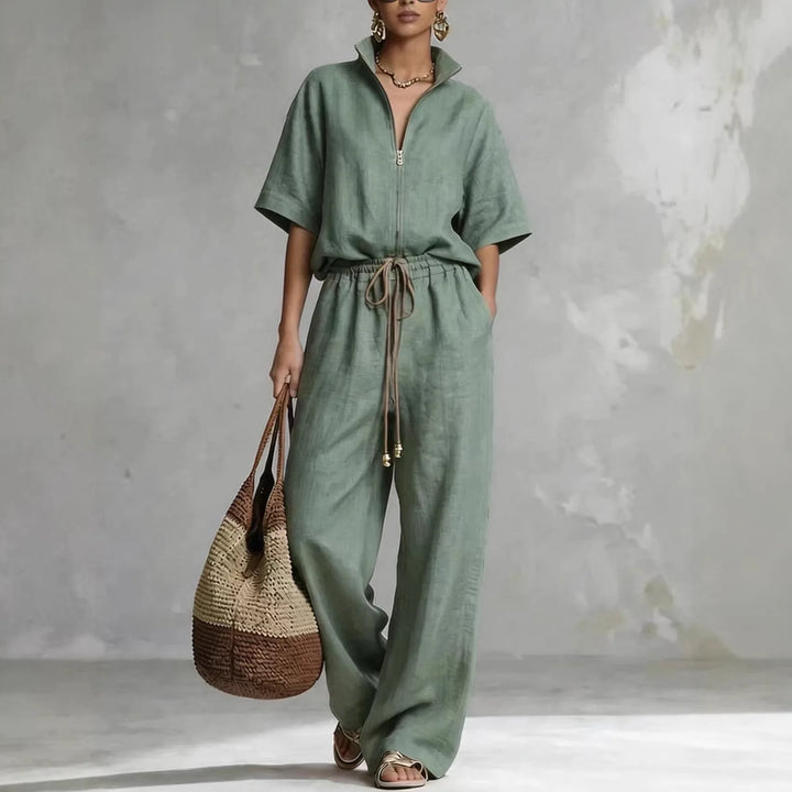 Quinn Linen Wide Leg Pants Set