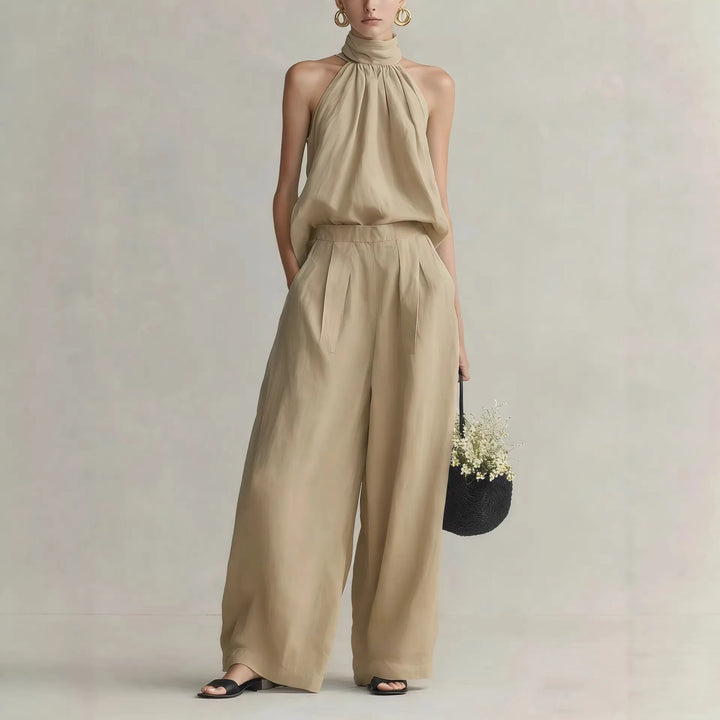 Camie Halter Neck Relaxed Matching Set