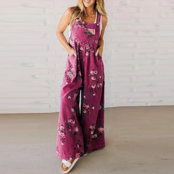 Ria Elegant Floral Wide Leg Jumpsuit