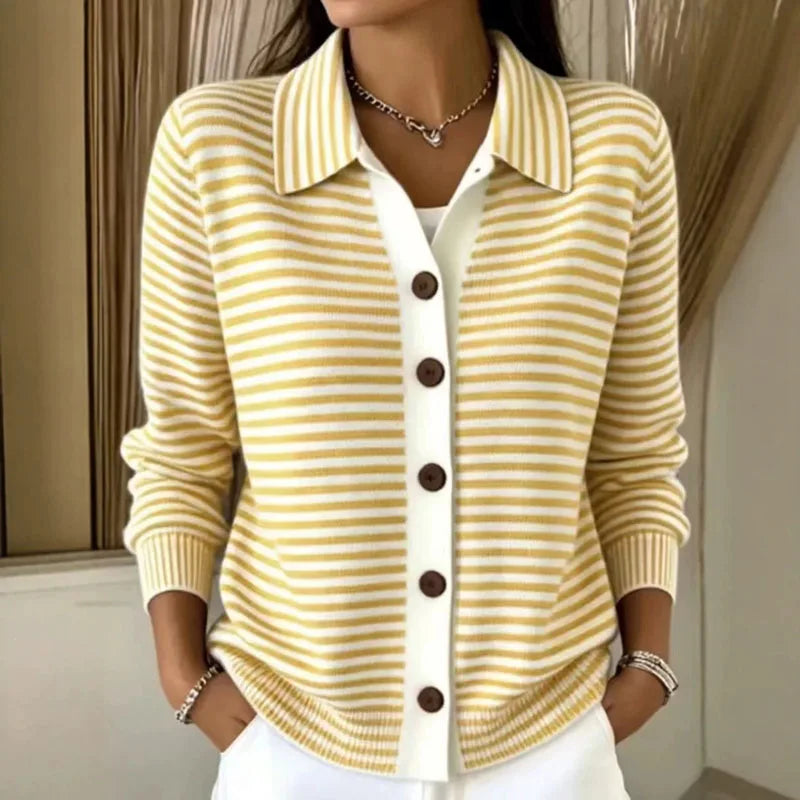 Margot Striped Knit Cardigan