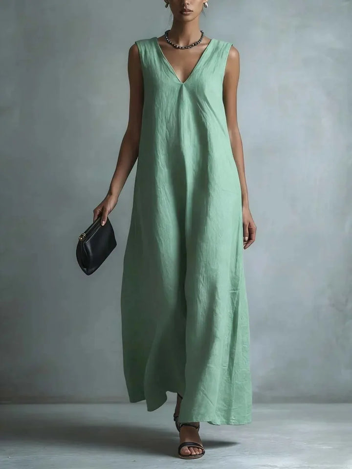 Aurora Breathable Cotton Linen Long Dress