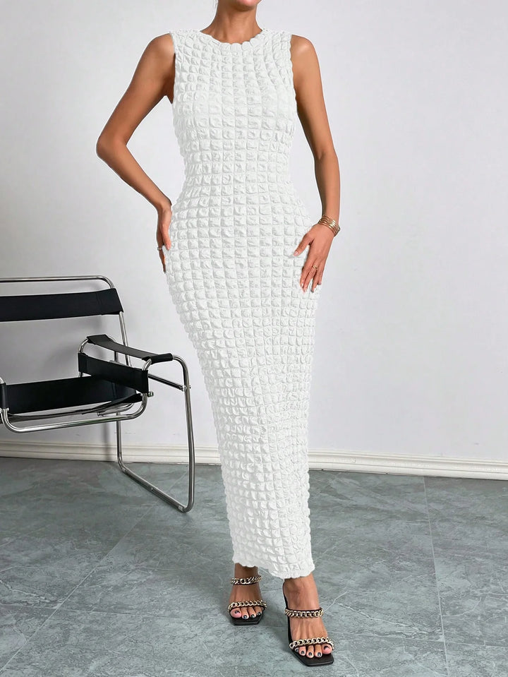 Presley Textured Sleeveless Maxi Dress