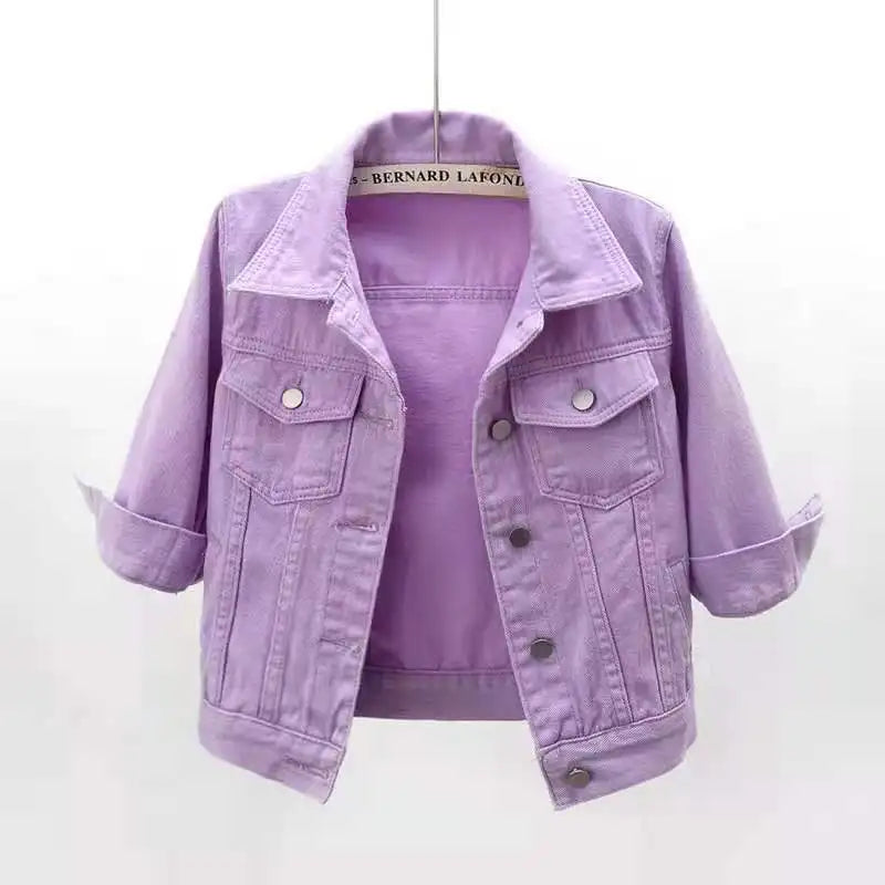 Annelise Cropped Denim Jacket