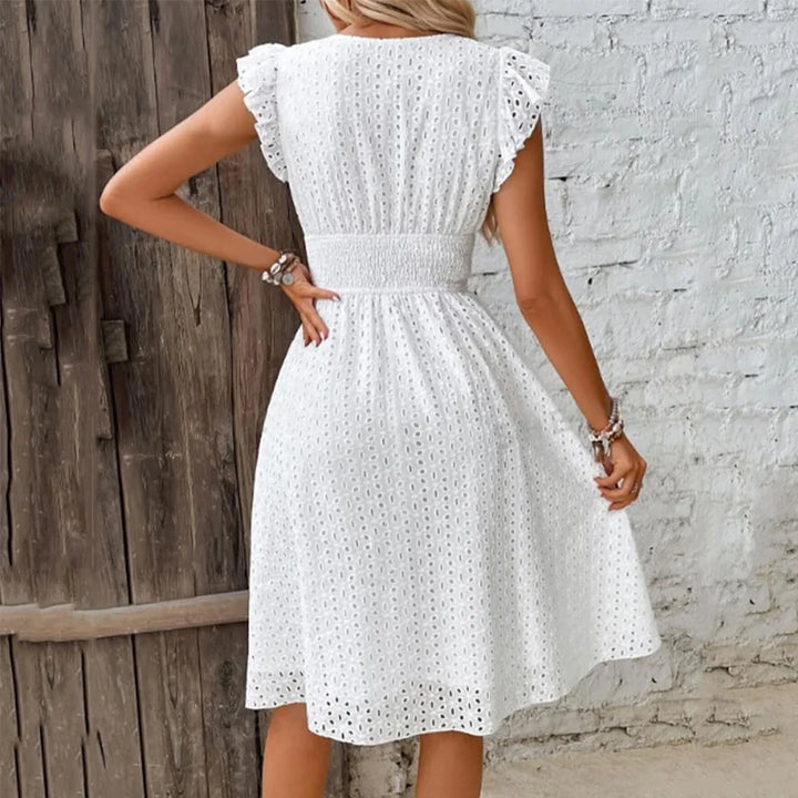 Phoebe Flutter Sleeve Midi Dress