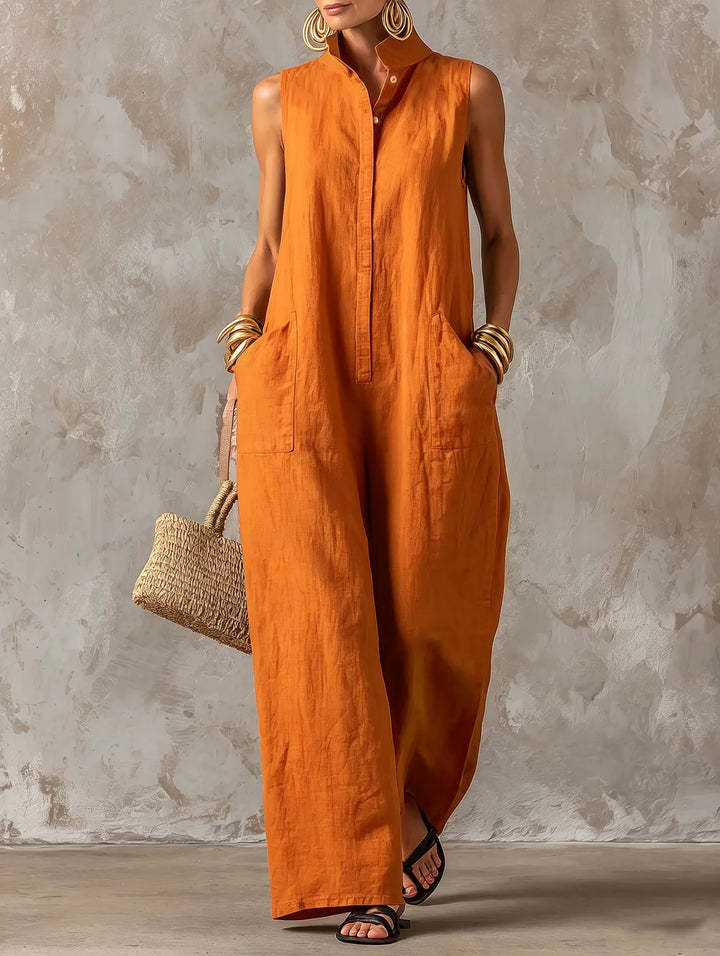 Presley Effortless Stand Collar Jumpsuit