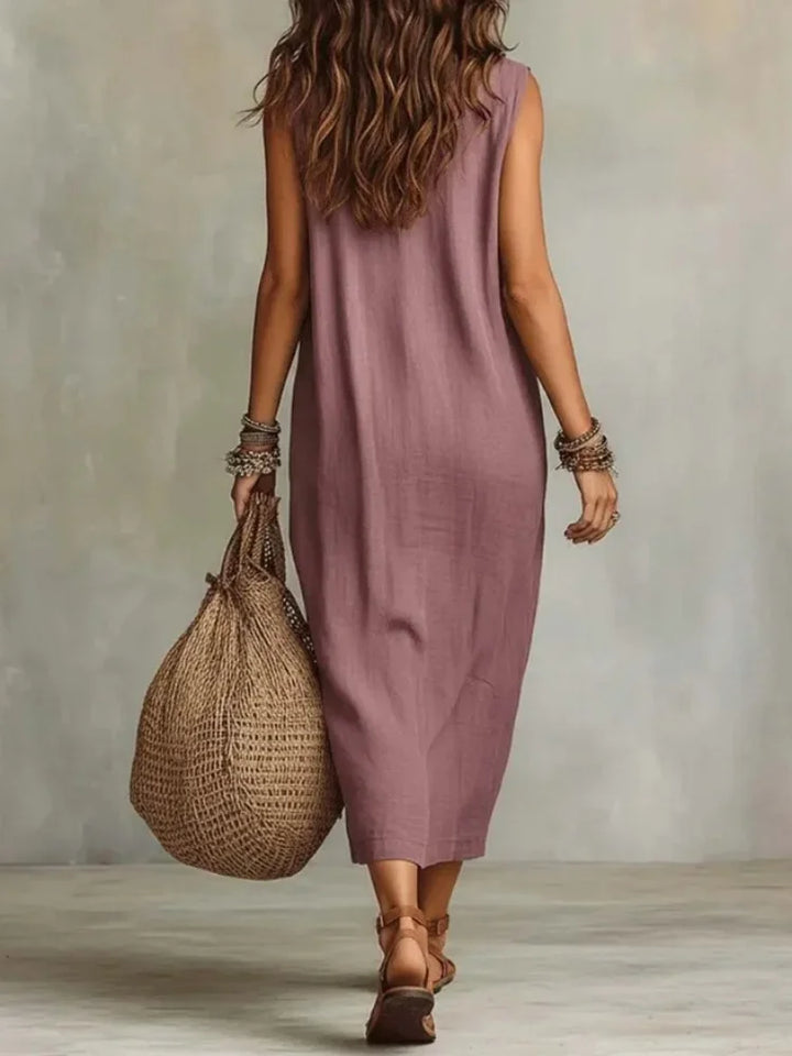Miles Draped Pocket Midi Dress