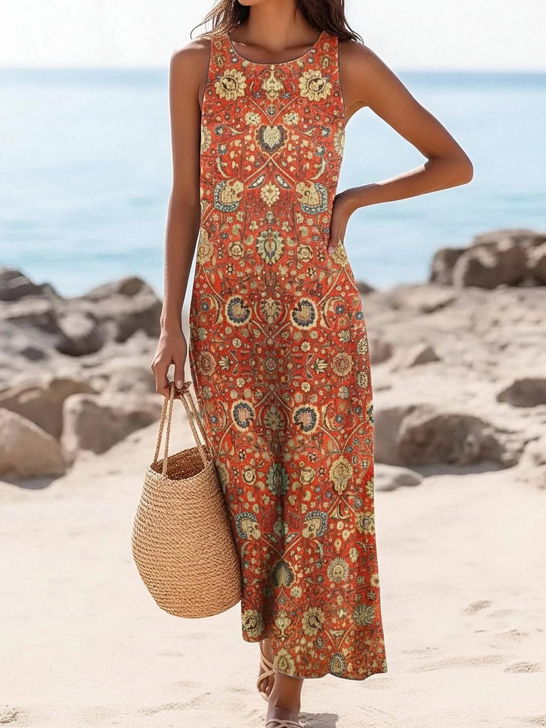 Estelle Boho Paisley Maxi Dress