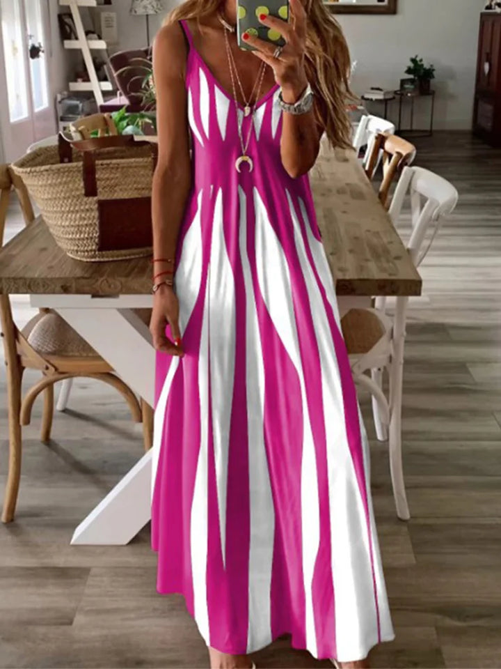Elma Relaxed Striped Maxi Dress