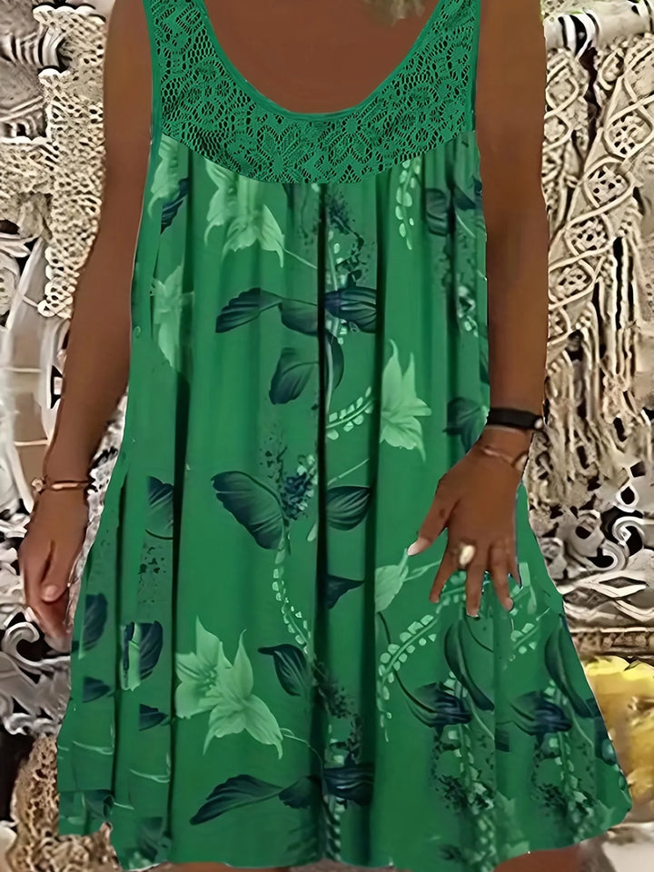 Rose Casual Floral Midi Dress