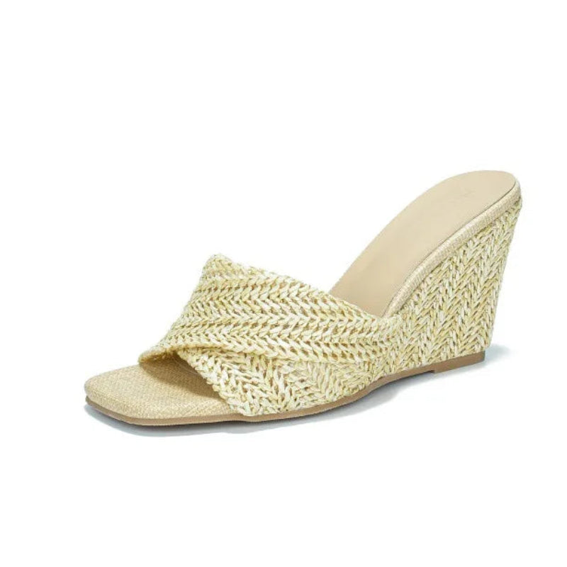Elvira Raffia Platform Sandals