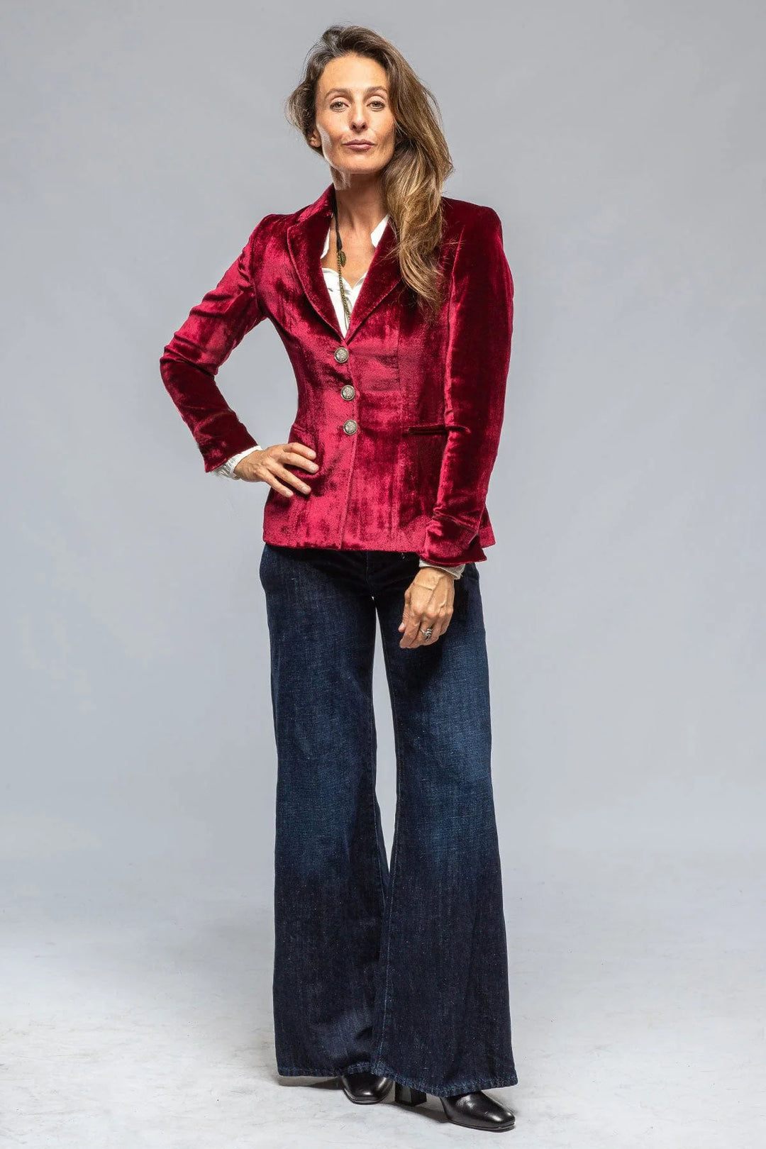 Florence Tailored Velvet Blazer