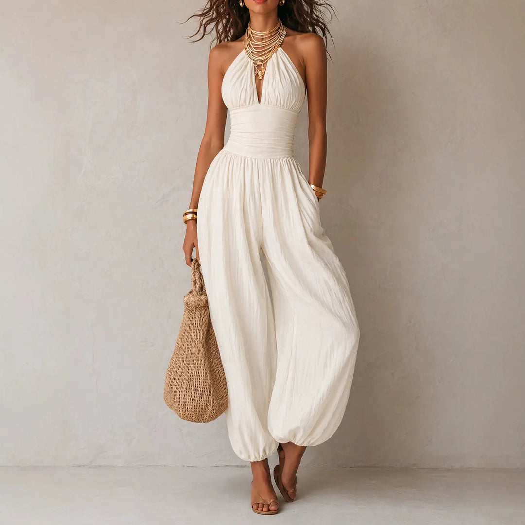 Brenna Halter Wide Leg Jumpsuit