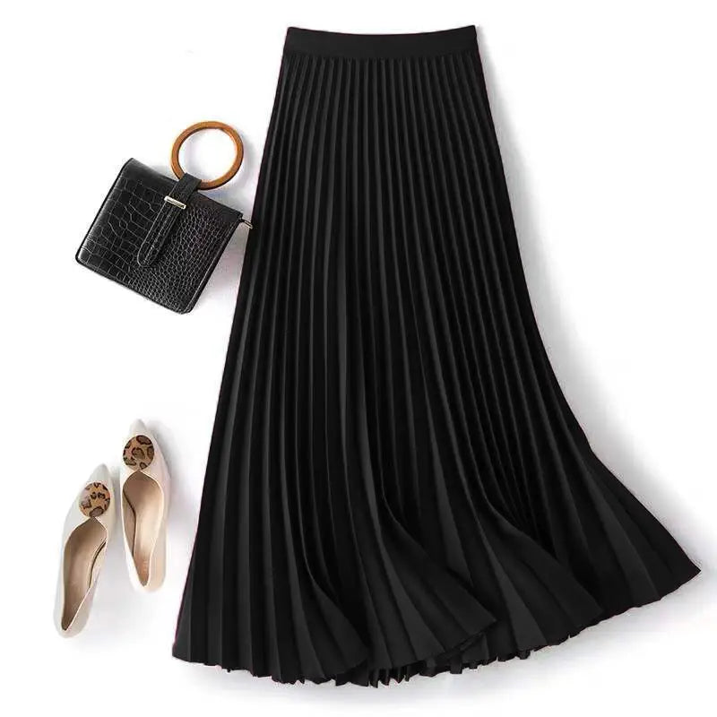 Simona Pleated A-Line Skirt