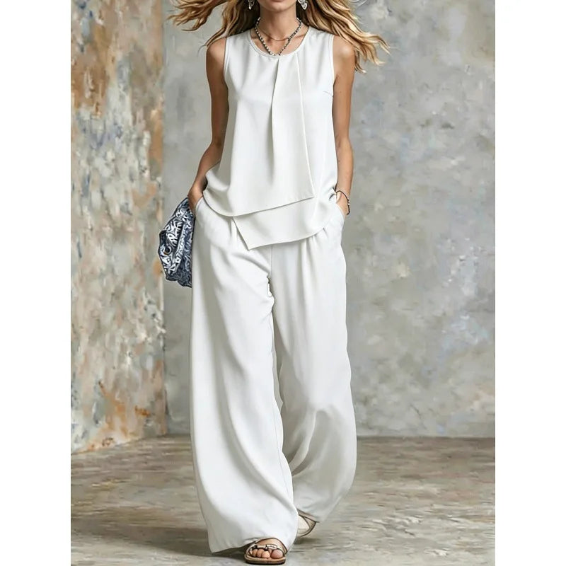 Harper Relaxed Fit Sleeveless Two Piece Set
