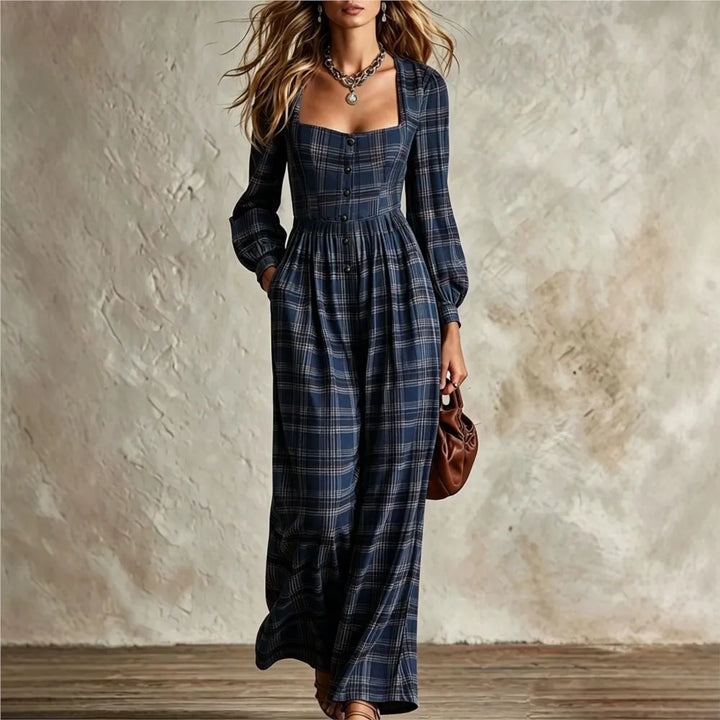 Rosalind Plaid Wide Leg Jumpsuit
