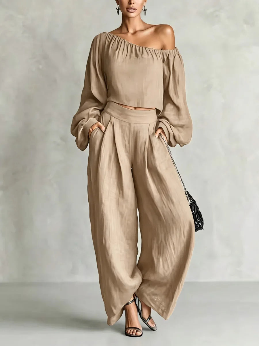 Lyra Off Shoulder Trouser Set