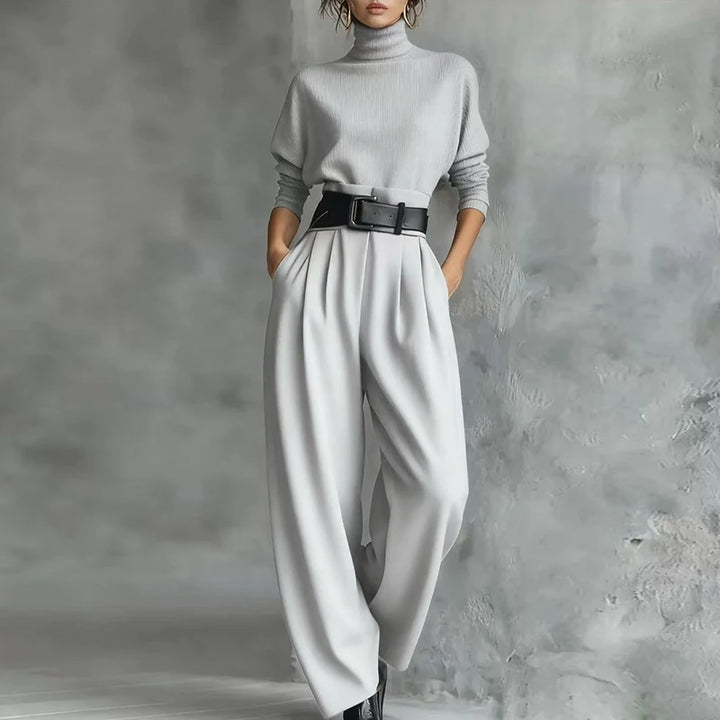 Adeline Elegant Turtleneck Pant Set