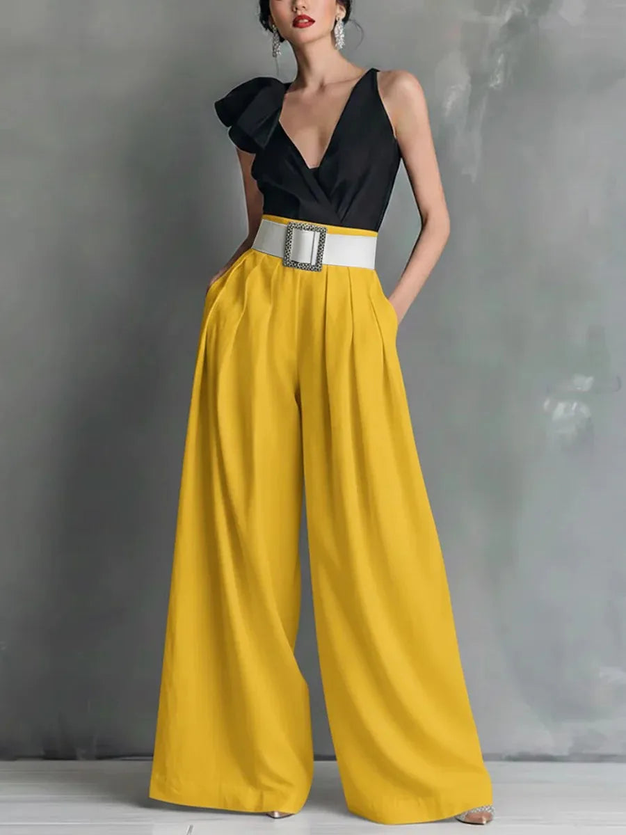 Lacey High Waist Wide Leg Trousers