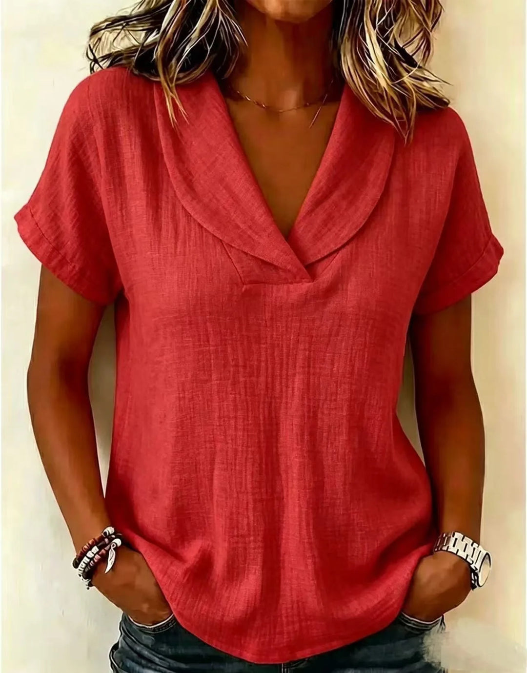 Camilla Relaxed V Neck Blouse