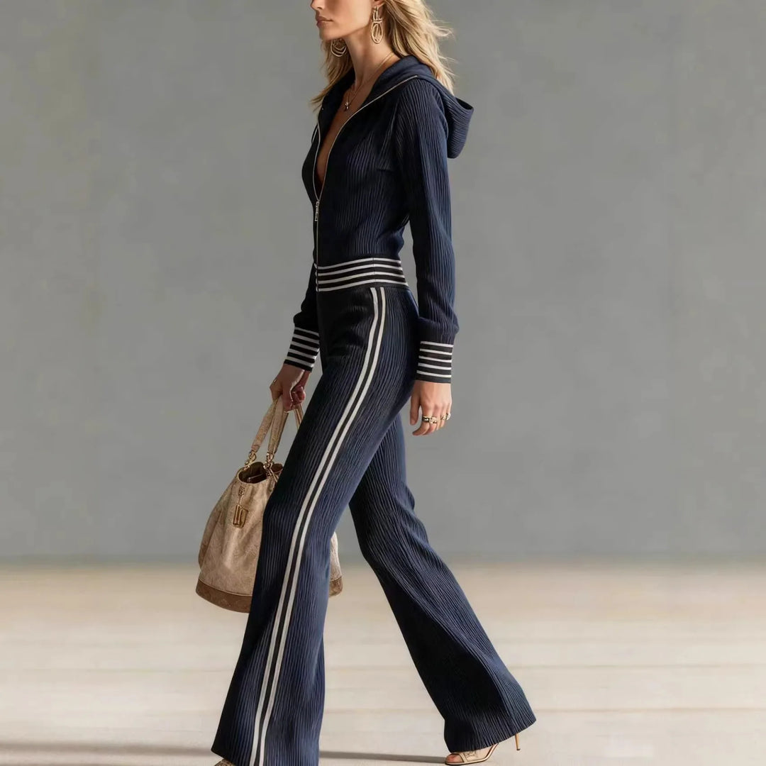 Elara Activewear Ribbed Jumpsuit