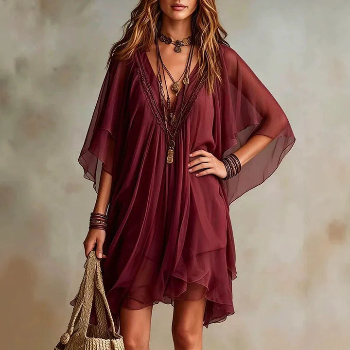 Selene Lace Trim Mini Dress