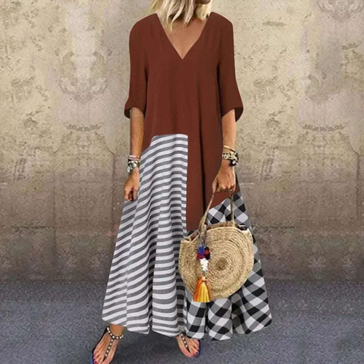 Sienna Color Block Maxi Dress