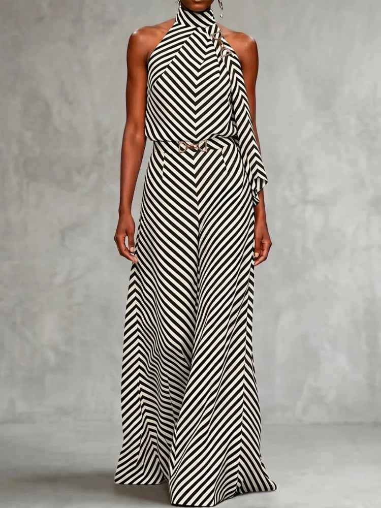 Genesis Striped Halter Trouser Set