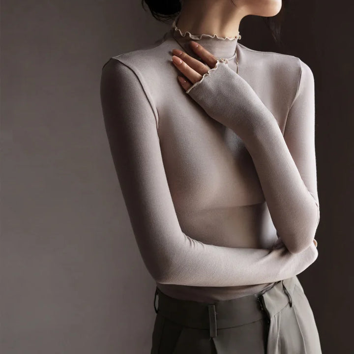 Laurel Lettuce Edge Knit Top