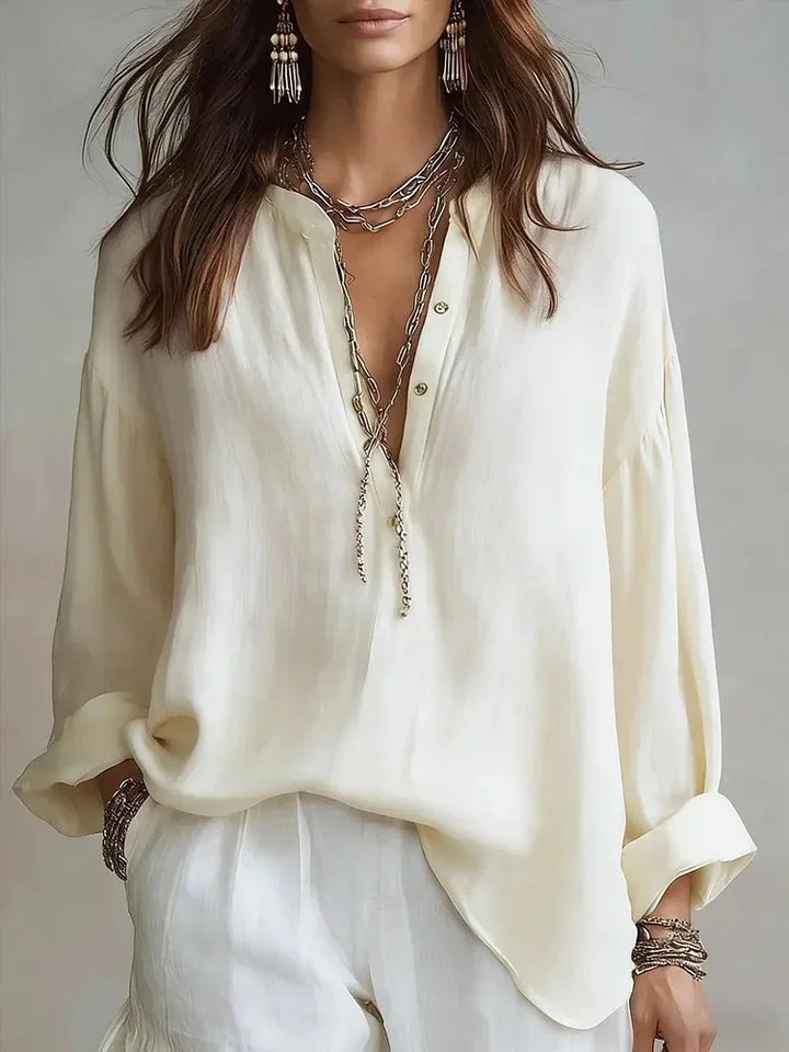 Daphne Oversized Linen Blouse