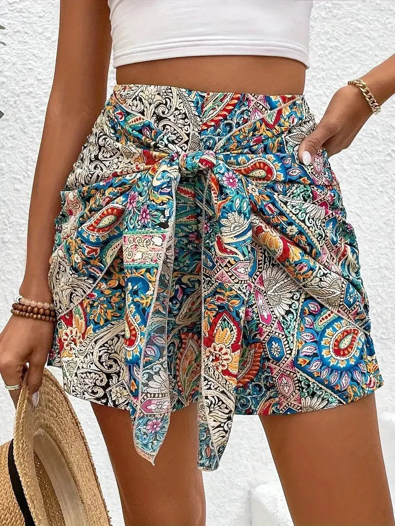 Delaney Bohemian Tribal Print Shorts