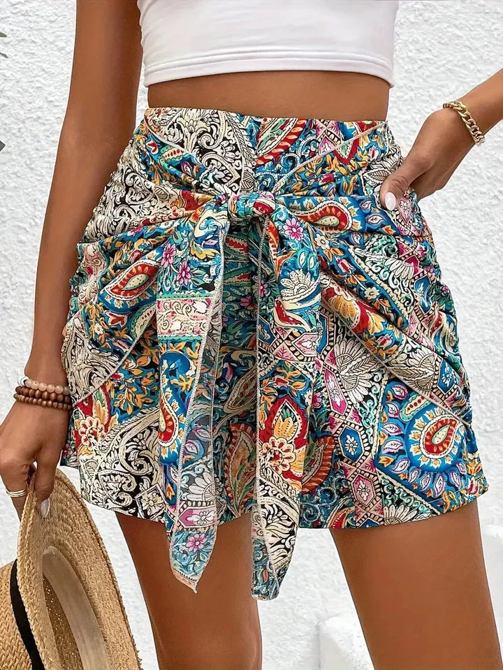 Delaney Bohemian Tribal Print Shorts